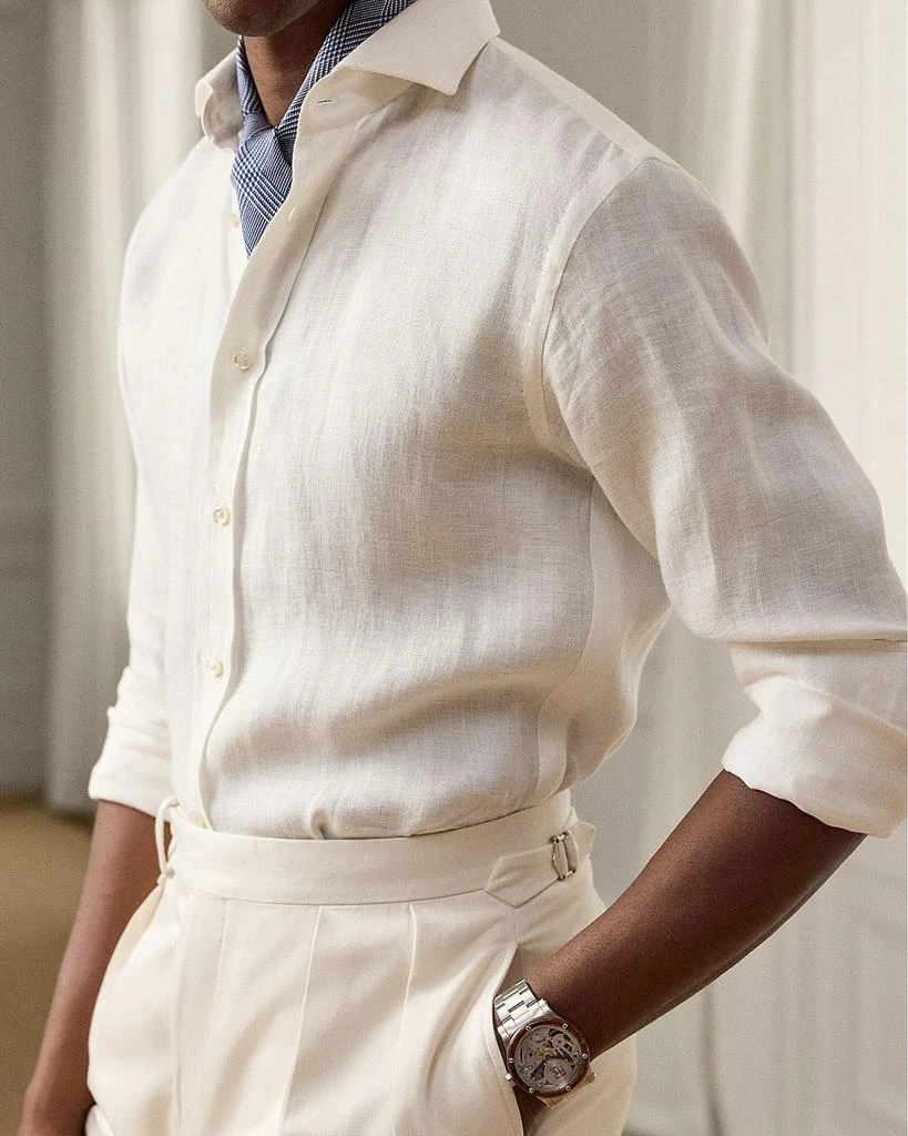 Ralph Lauren x Neiman Marcus Men's Textured Linen Sport Shirt 4