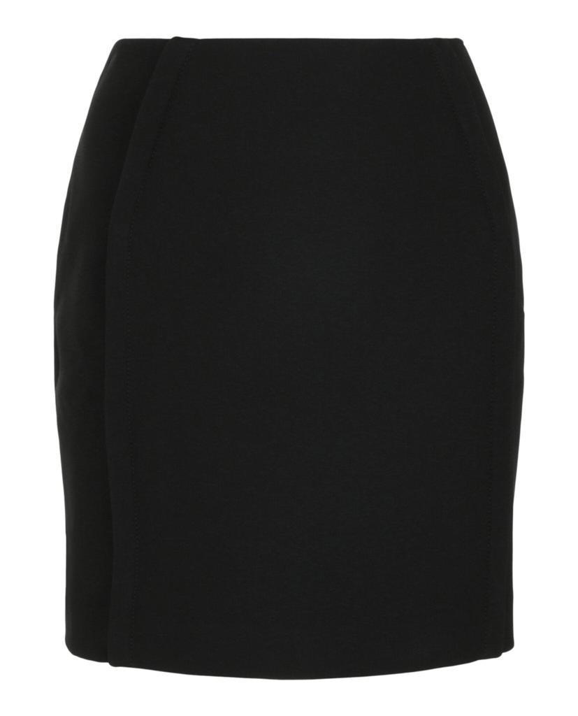 スカート VERSACE BLACK STRETCH WOOL SKIRT VERSACE Wool Skirt in Black | FWRD