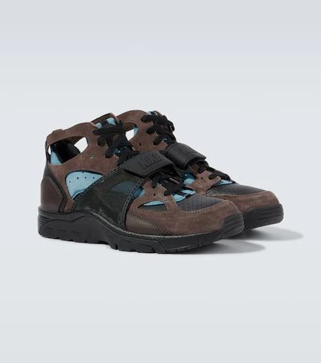 NIKE Air Trainer Huarache suede-trimmed sneakers 5