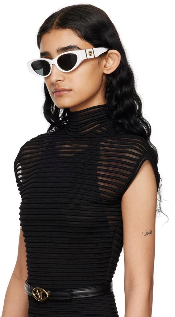 Shop White Medusa Legend Cat-Eye Sunglasses on Sale at  display picture 1
