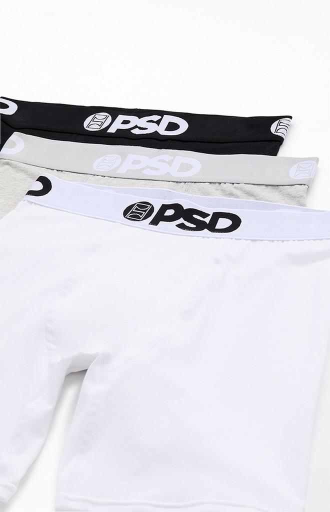 PSD Underwear 3 Pack Solid Color Boxer Briefs