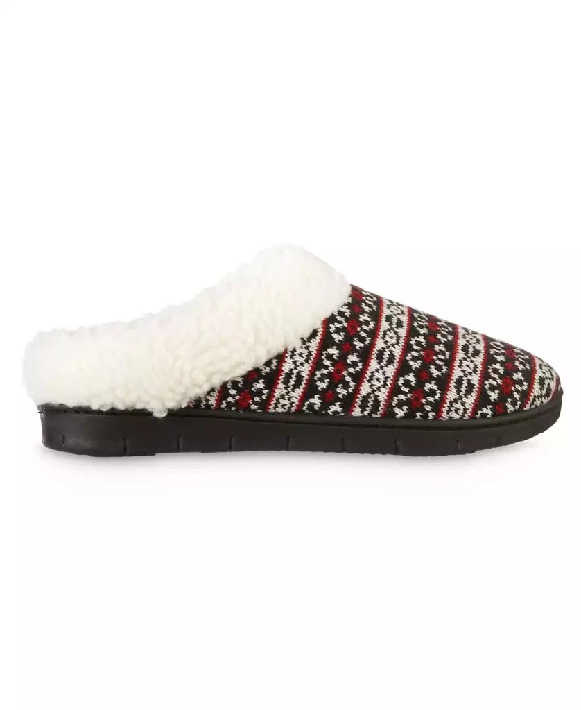 Isotoner Signature Women's Fairisle Knit Braelyn Hoodback Slippers 1