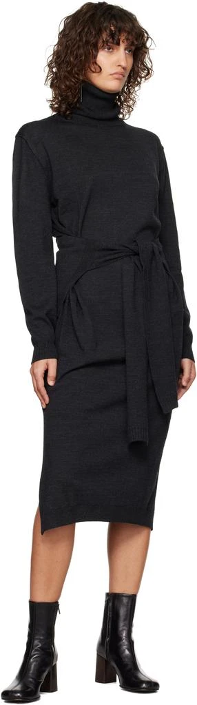 Lemaire Gray Trompe L'Oeil Midi Dress 4