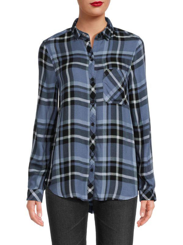 Beach Lunch Lounge Carley Plaid Button Down Shirt