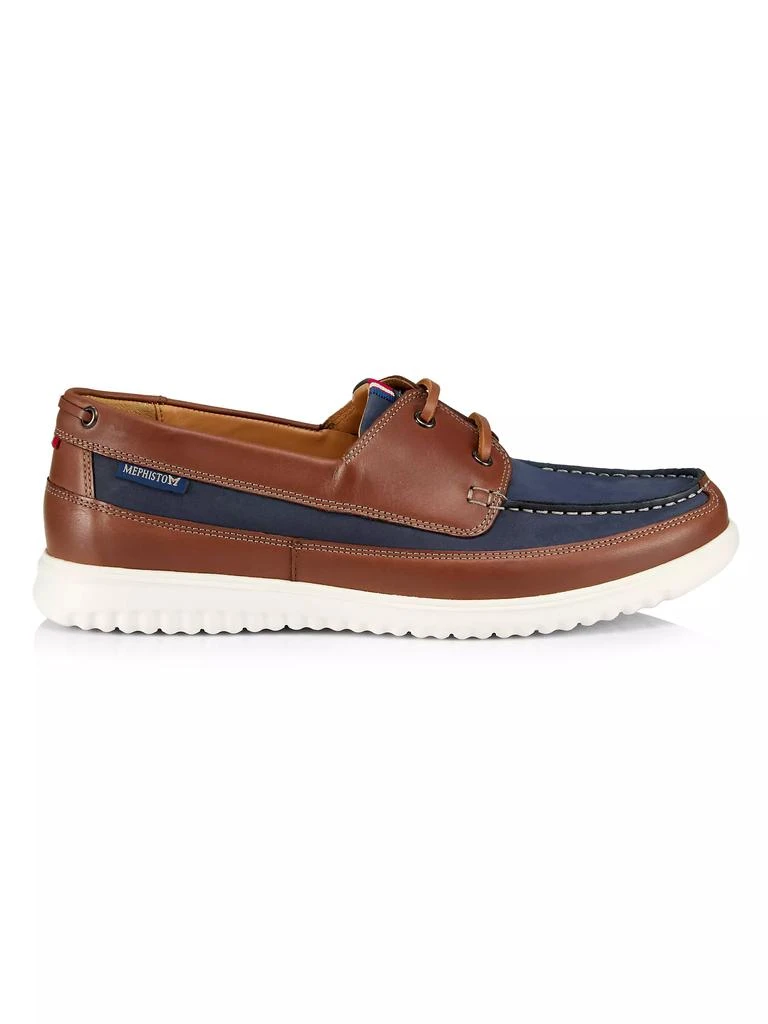 Mephisto Trevis Leather Boat Shoes 1