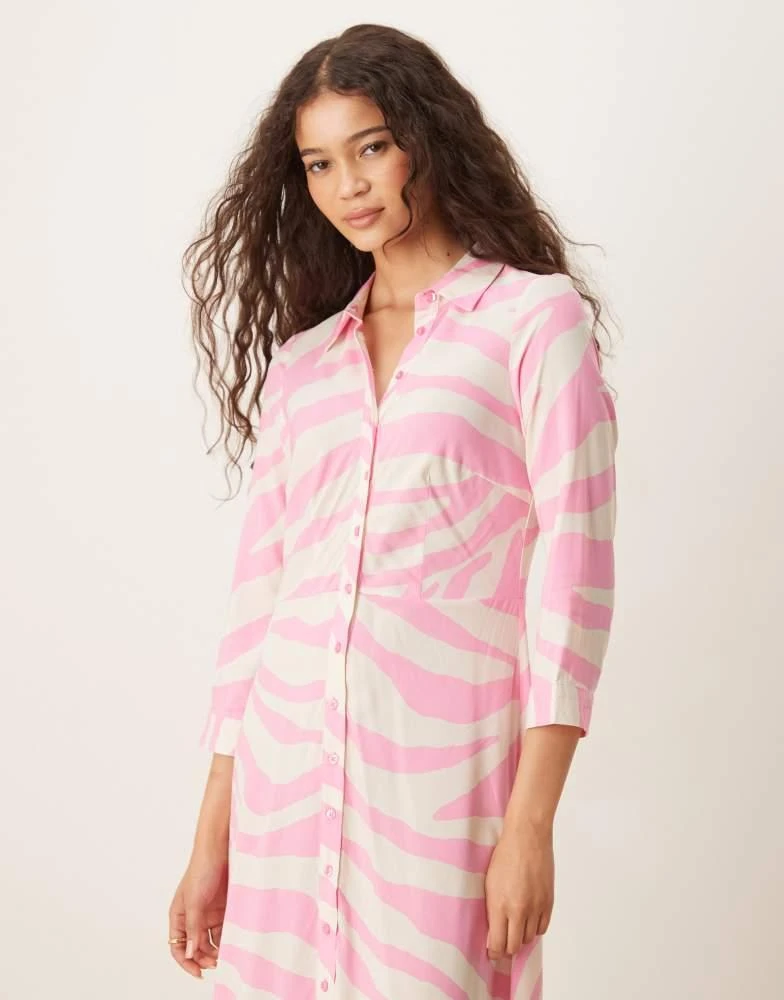 Shop YAS maxi shirt dress in oversized pink zebra print on Sale at  BeyondStyle  Get 75% Off YAS maxi shirt dress in oversized pink zebra  print with Limited-Time Flash Deals, Exclusive