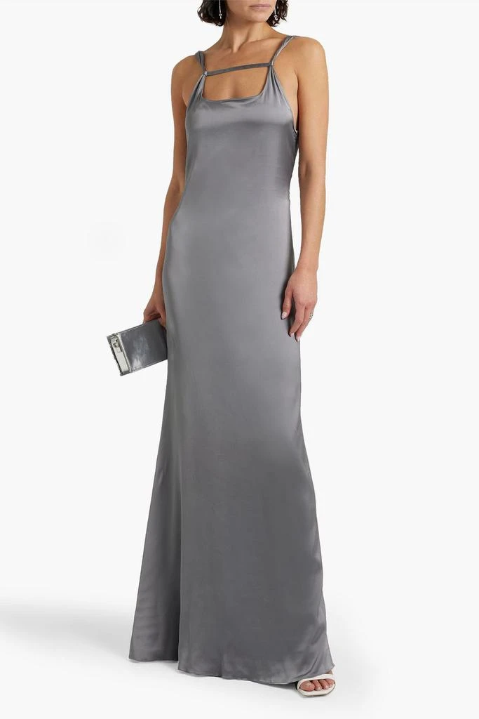 Jacquemus Mentalo open-back satin maxi dress 2