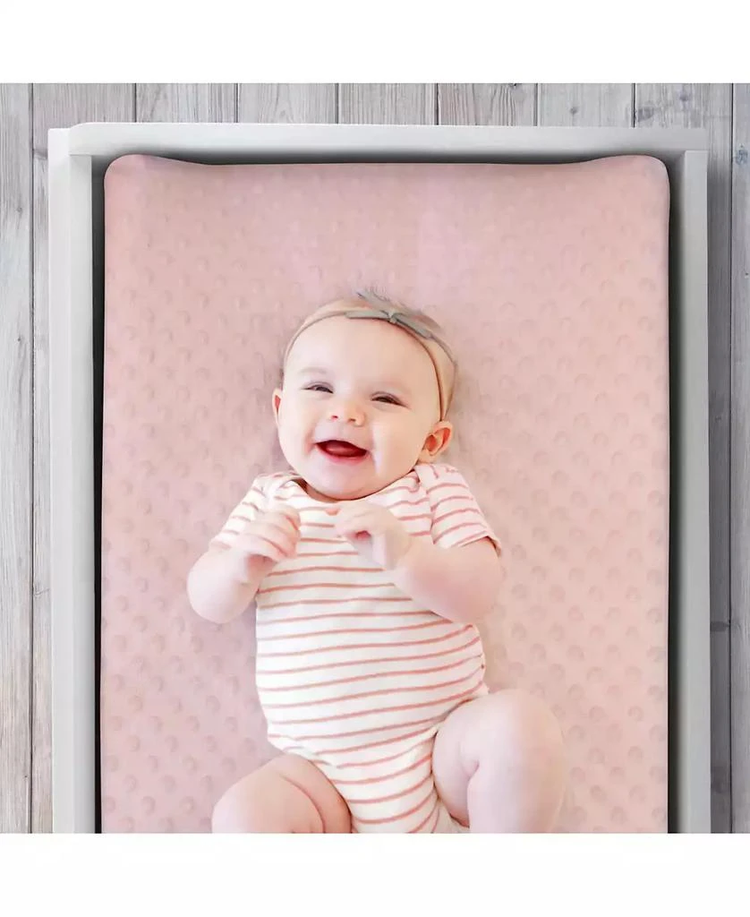 The Peanutshell Changing Pad Cover for Baby Girls, Daisy Plush Minky 3