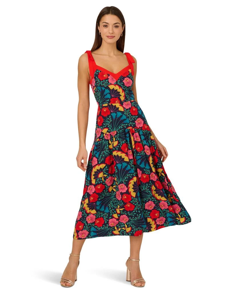 knee length dresses for ladies Smocked Spaghetti Strap Midi Dress – Country Club Prep main image 0