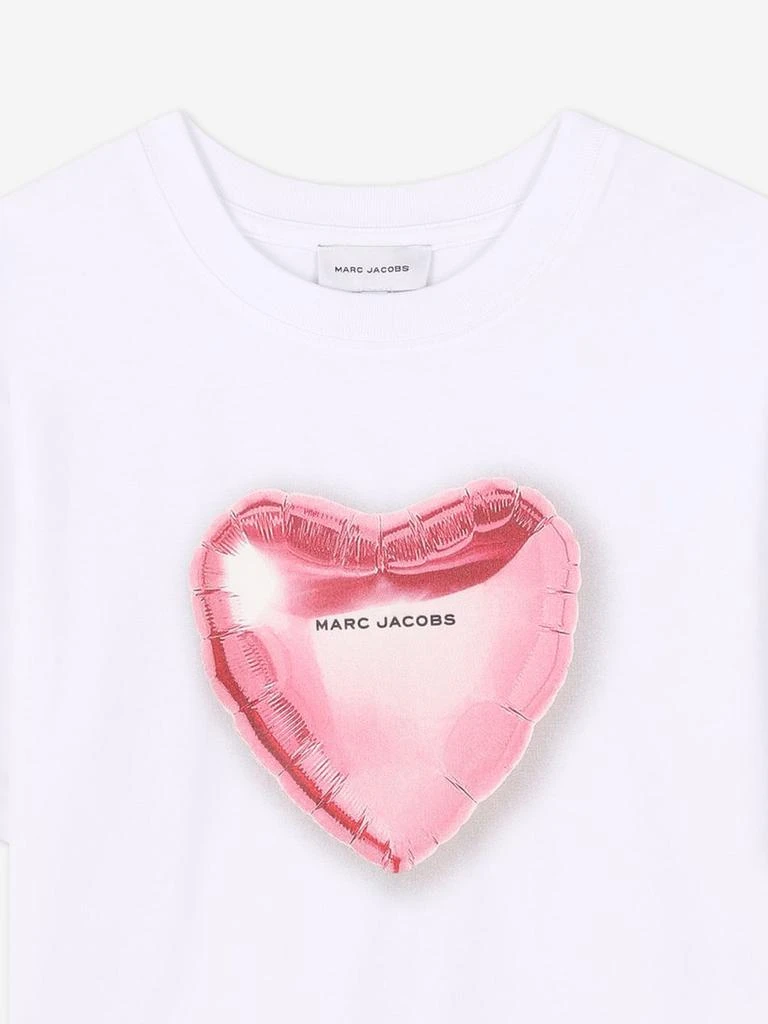 MARC JACOBS Girls Charm Heart Print T-Shirt in White 3