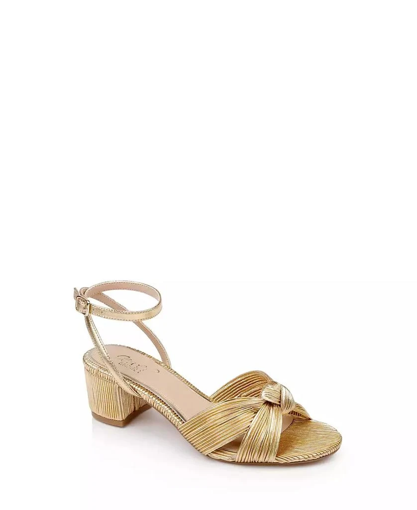 Badgley Mischka Women's Hudson Knot Block Heel Evening Sandals 1