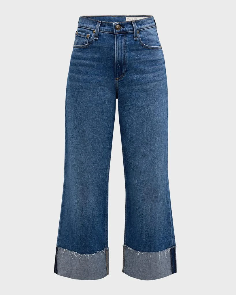 Rag & Bone Andi Wide-Leg Cuffed Jeans 1