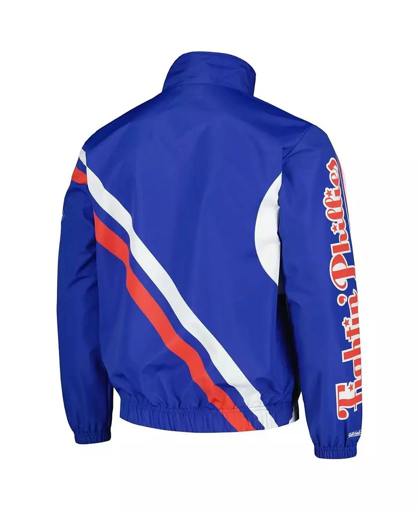 Mitchell & Ness Men's Royal Philadelphia Phillies Exploded Logo Warm Up Full-Zip Jacket 3