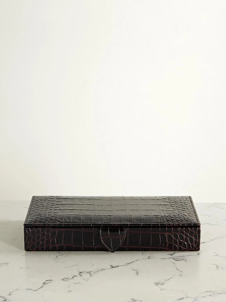 SMYTHSON Mara 仿鳄鱼纹皮革首饰盒 1