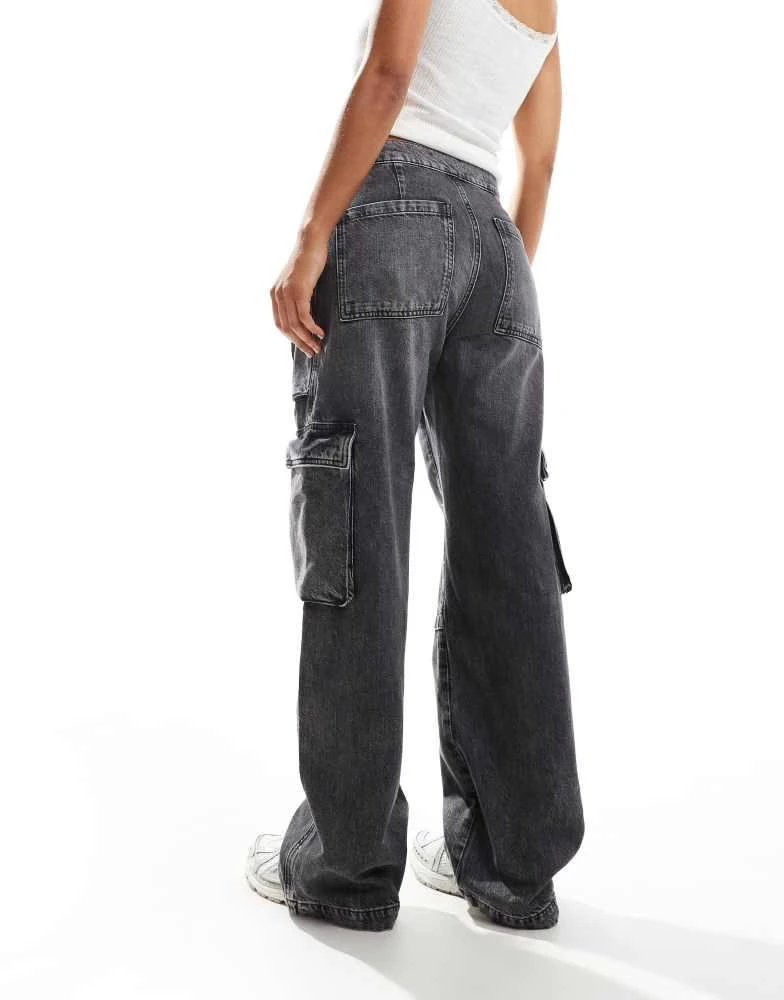 ALL SAINTS AllSaints Echo cargo jeans in washed black 3