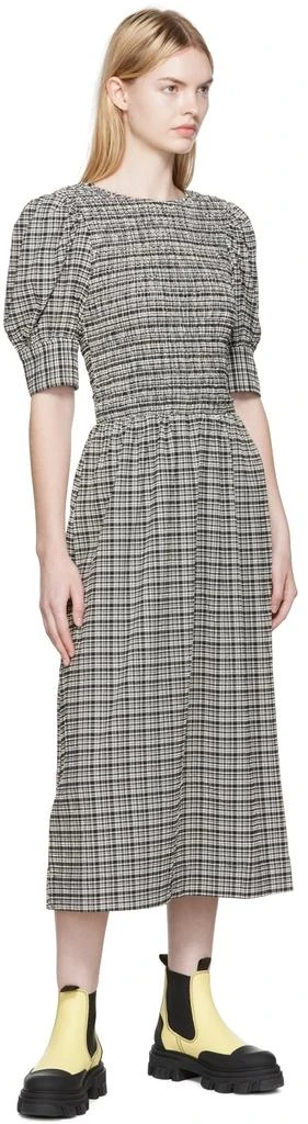 Ganni Gray Open Back Midi Dress 4