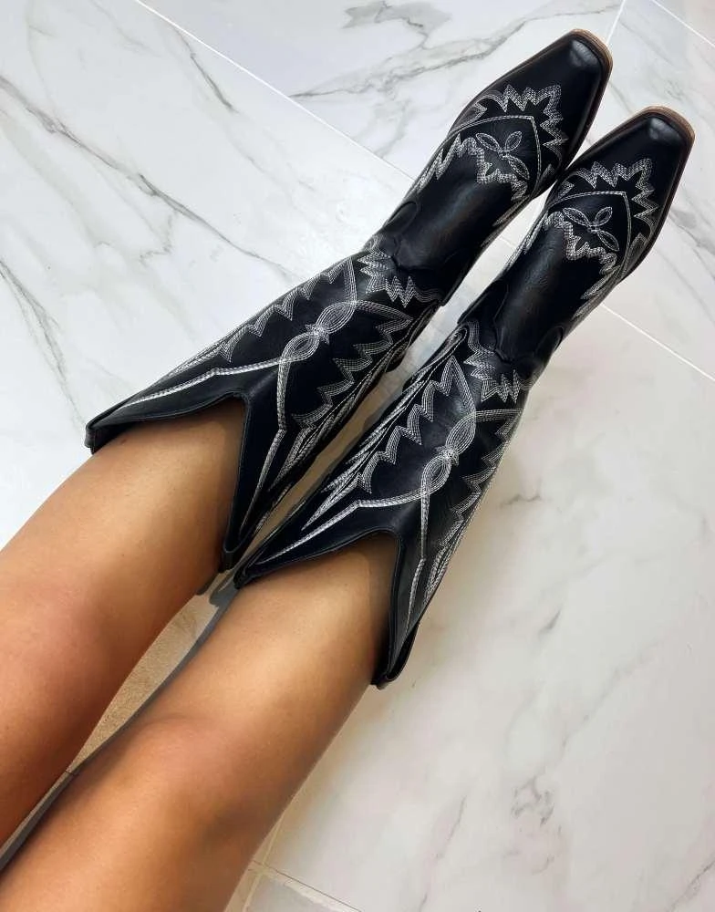 DIA Studios DIA STUDIOS Cowboy Western Boots in black  1