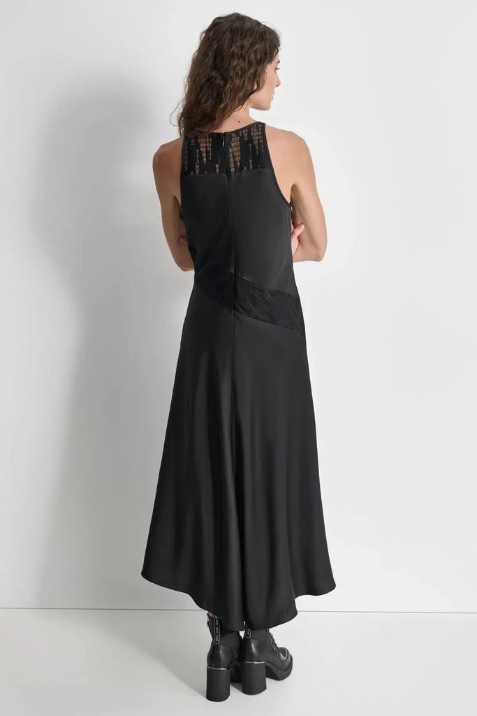 DKNY SATIN MIX LACE DRESS 2