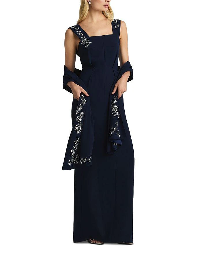 St. John Satin Back Crepe Sequin Scarf 4