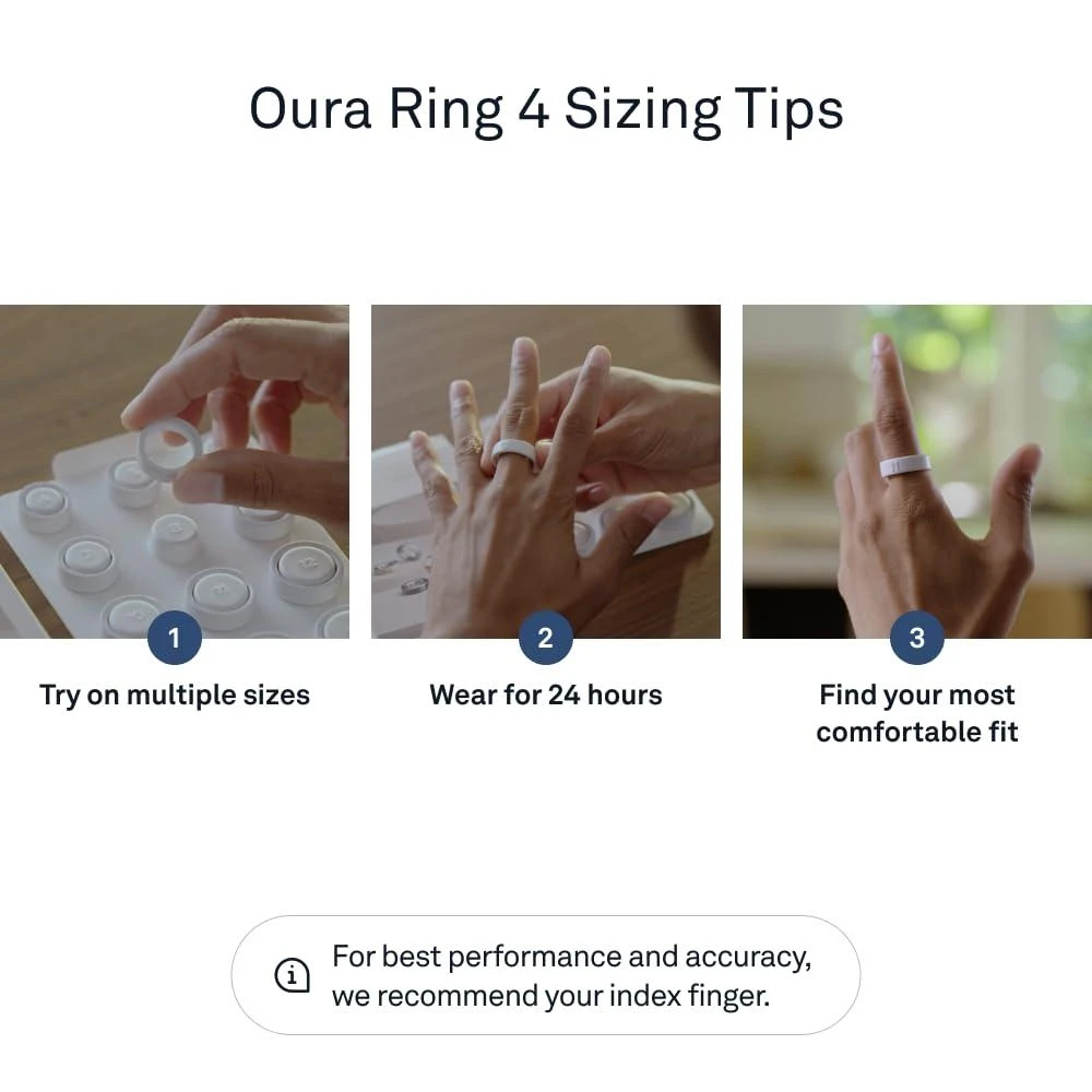 Oura Health Oura Ring 4 - Silver - Size 4 - Size Before You Buy 7