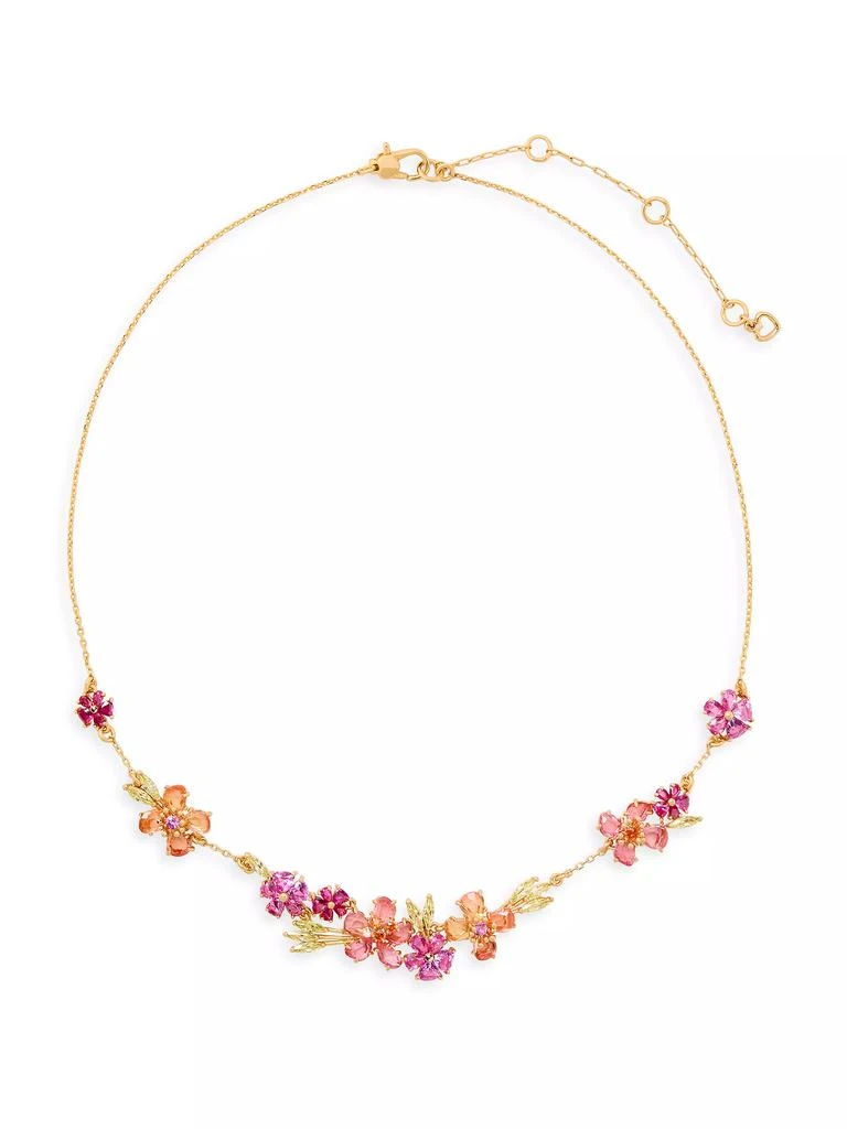 Kate Spade Goldtone, Cubic Zirconia &amp; Glass Crystal Tropical Flower Necklace 1