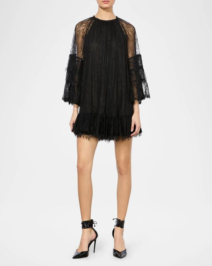 Alice + Olivia Delia Ruffle Angel-Sleeve Tunic Dress 2
