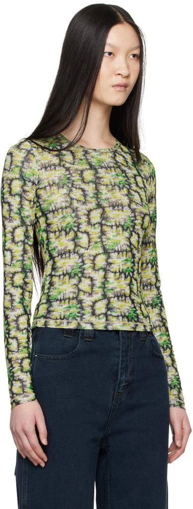Eckhaus Latta Green Duet Long Sleeve T-Shirt 2