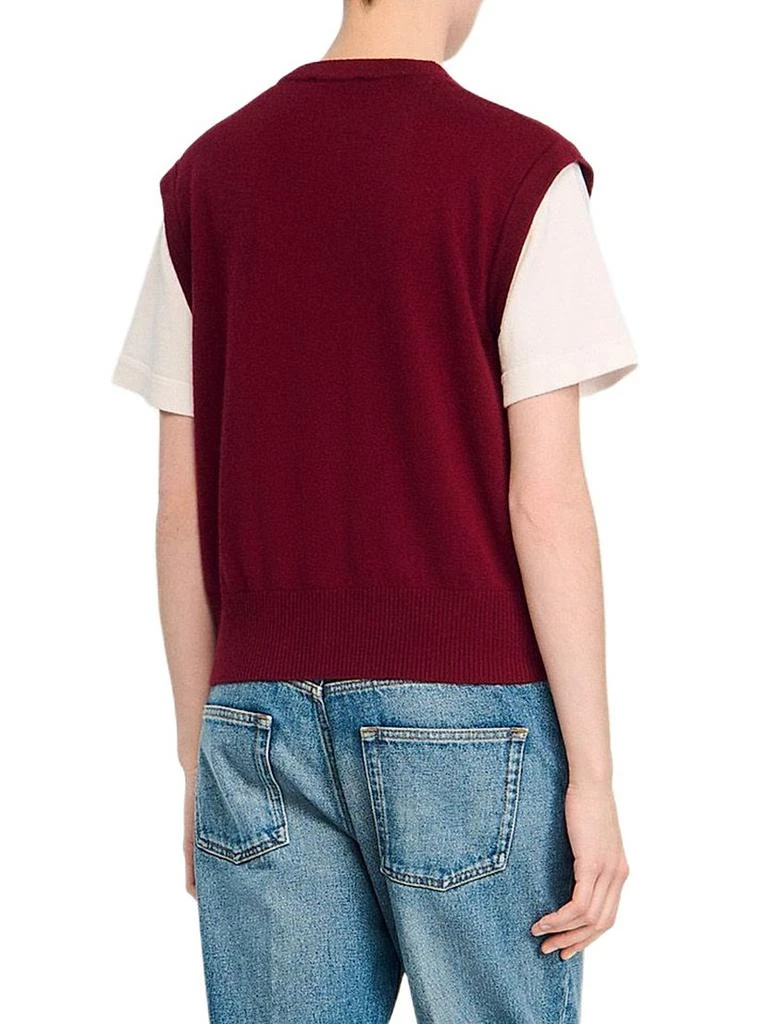 Sandro Two-Tone Wool and Cashmere Sweater 3