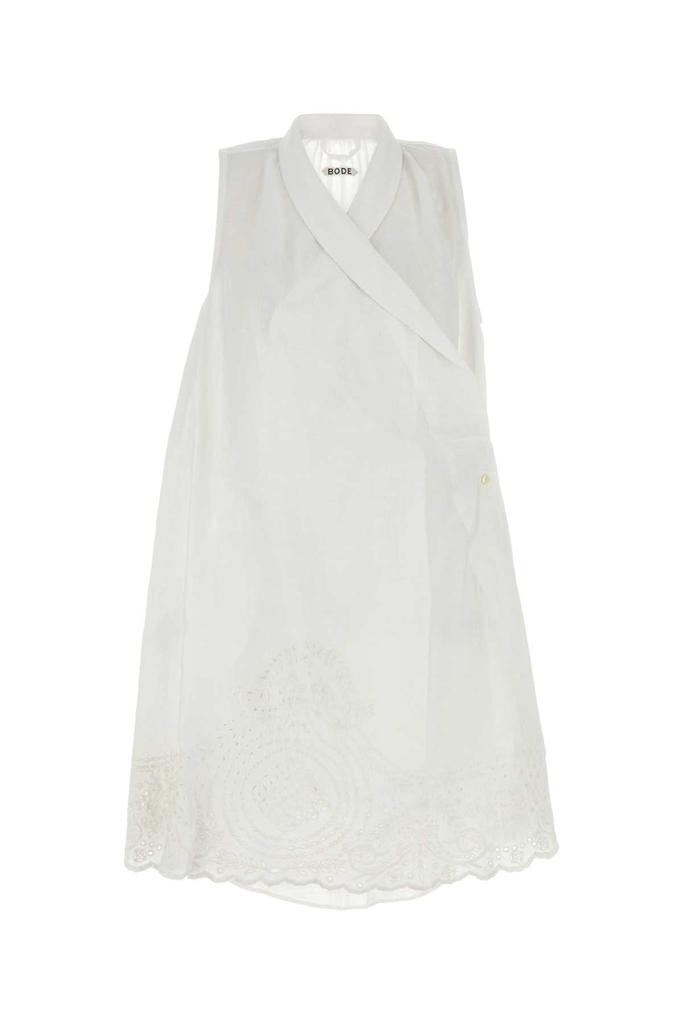 ワンピース BODE White Linen Blevoir Dress BODE WHITE LINEN BLEVOIR DRESS - Dresses & Skirts - BeyondStyle