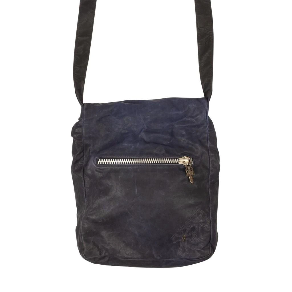 Chrome Hearts Leather Messenger Bag - Navy Blue 5