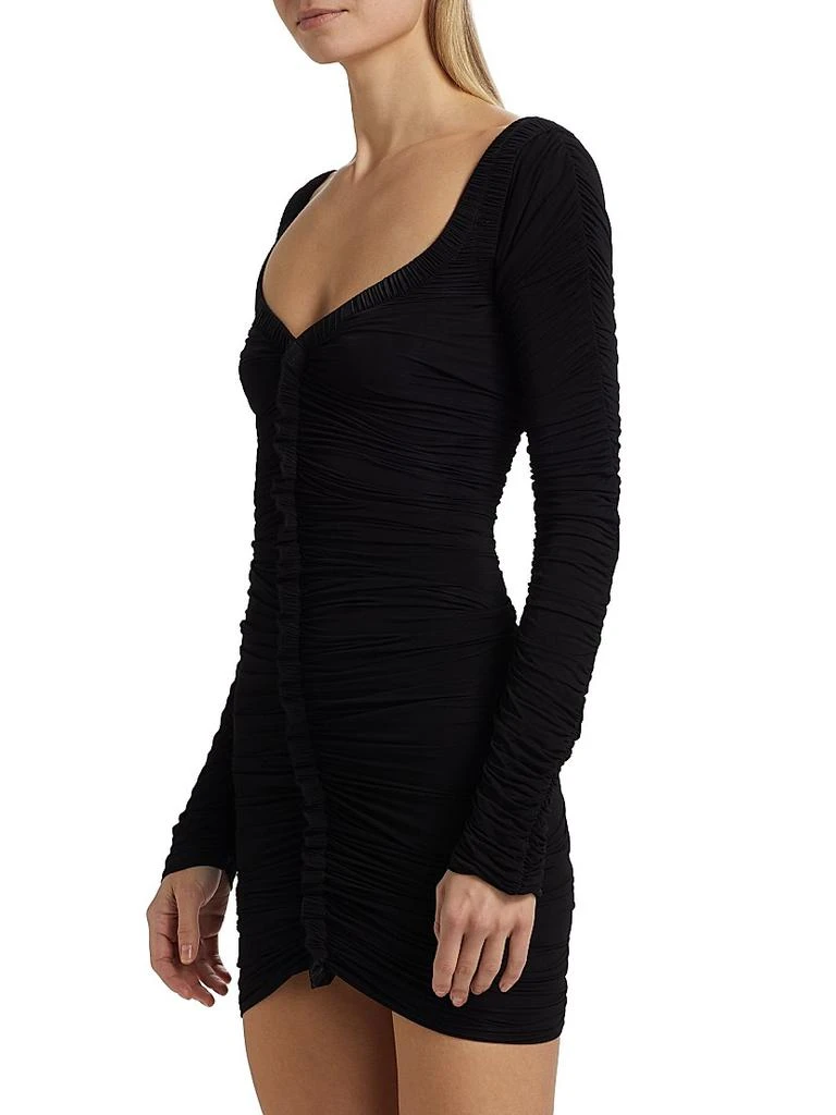 Alexander Wang Ruched Long-Sleeve Minidress 4