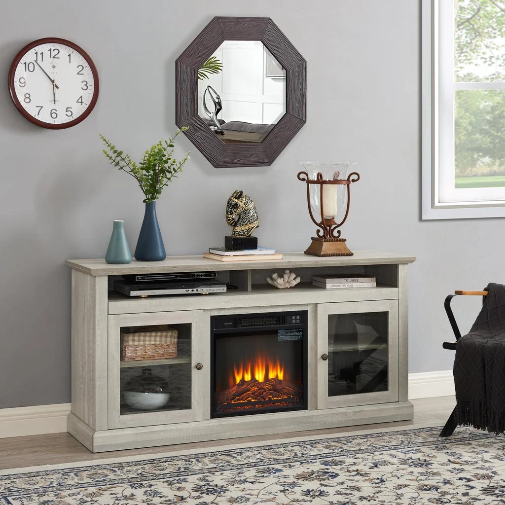 Streamdale Furniture Streamdale Modern TV Media Stand with 18" Fireplace Insert 4