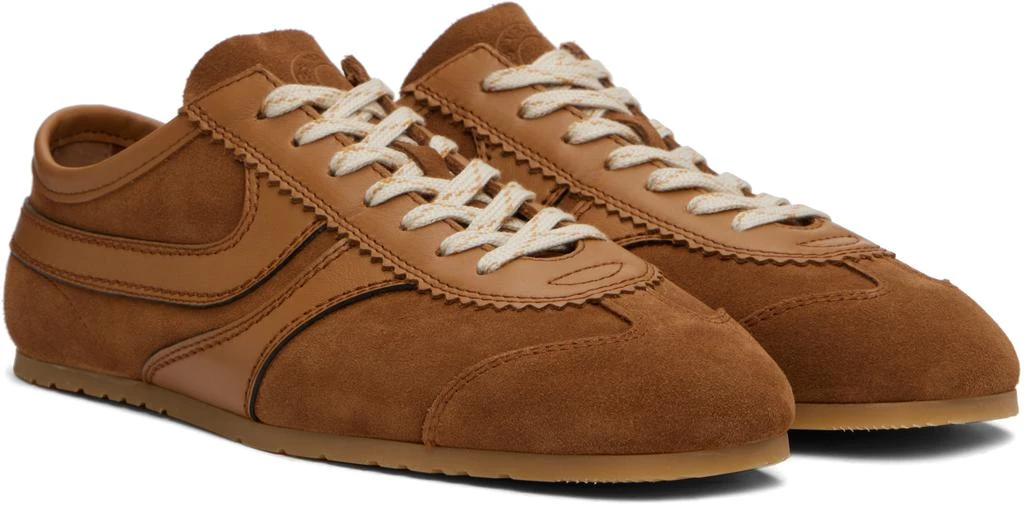 Dries Van Noten Tan Suede Sneakers 4