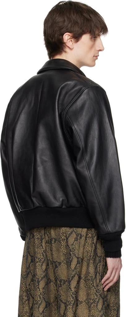 Wacko Maria Black A-2 Leather Flight Jacket 3