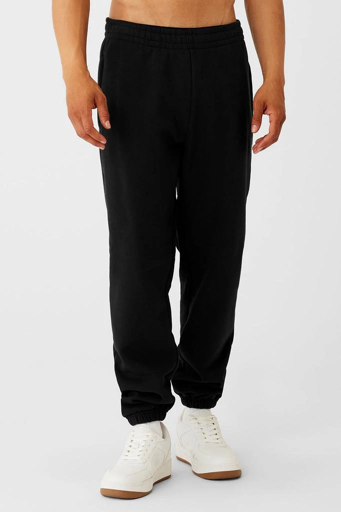 Alo Cuffed Renown Heavy Weight Sweatpant - Black 1