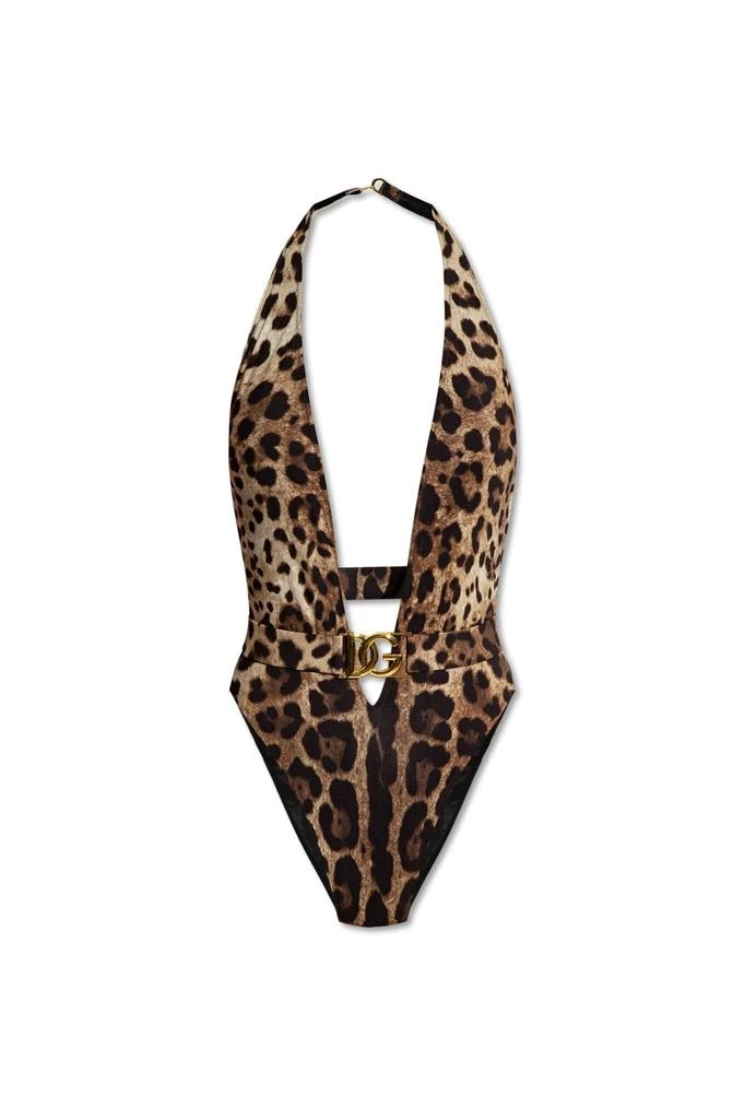 Dolce & Gabbana Dolce & Gabbana Leopard-Printed V-Neck Swimsuit 1