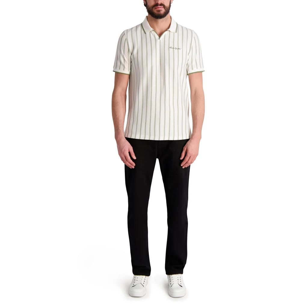 Karl Lagerfeld Paris JOHNNY COLLAR STRIPED POLO WITH SIGNATURE 4