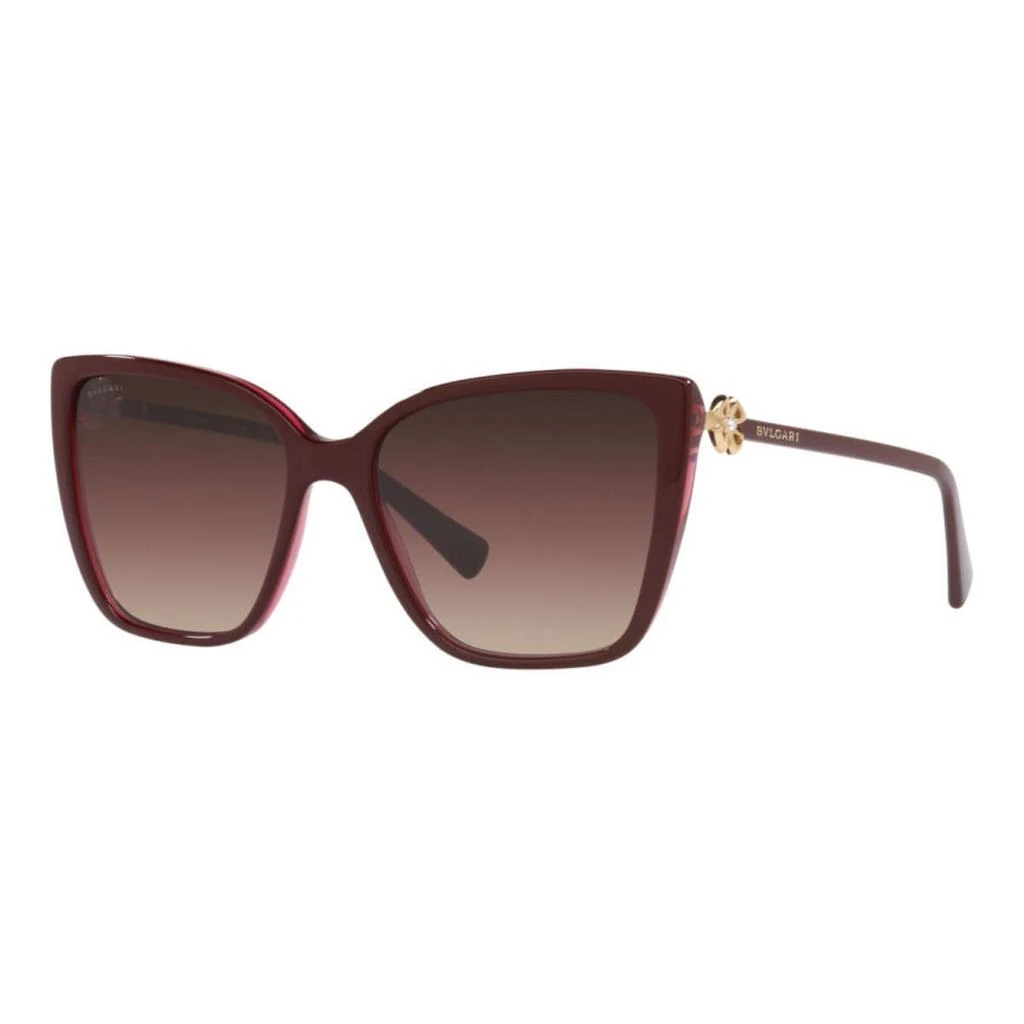 BVLGARI Bulgari Women's Sunglasses Bordeaux On Transparent 55mm Sunglasses 1
