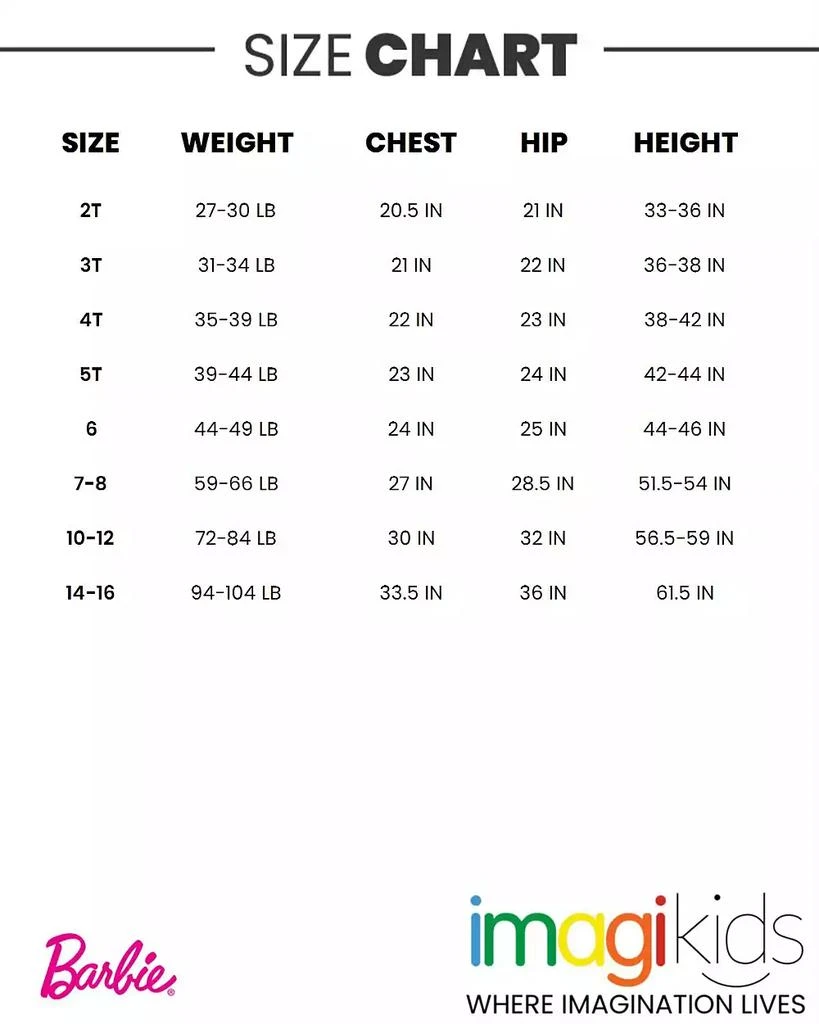 Barbie Toddler Girls French Terry Zip Up Hoodie 8