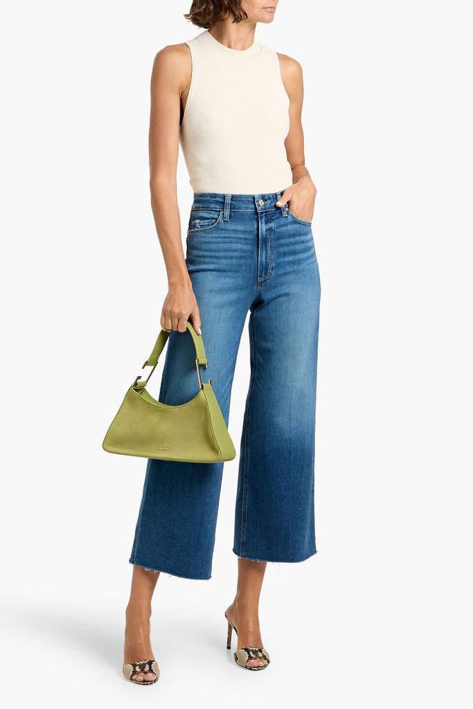 Paige Anessa cropped high-rise wide-leg jeans