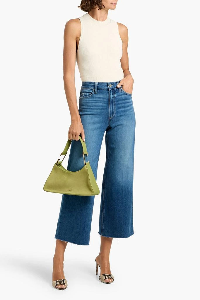 Paige Anessa cropped high-rise wide-leg jeans 2