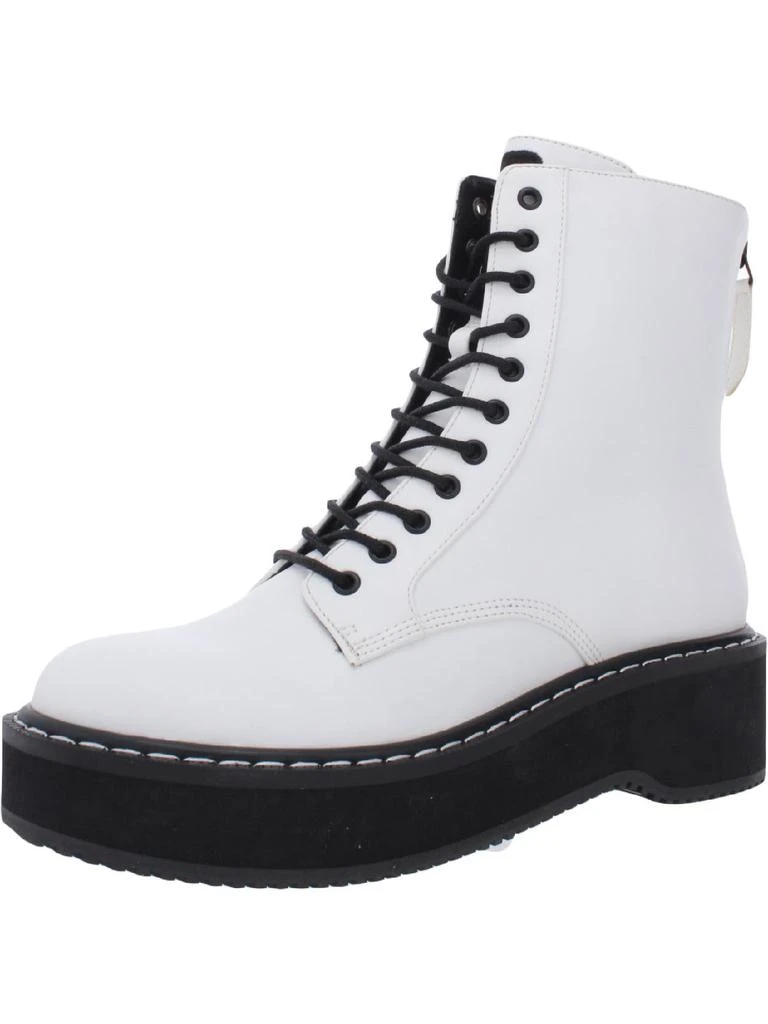 KENDALL & KYLIE Hunt Womens Faux Leather Round Toe Combat & Lace-up Boots 1