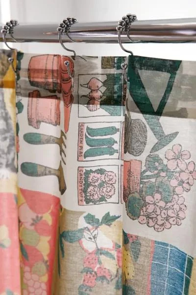 Urban Outfitters Vintage Tea Towel Shower Curtain 3