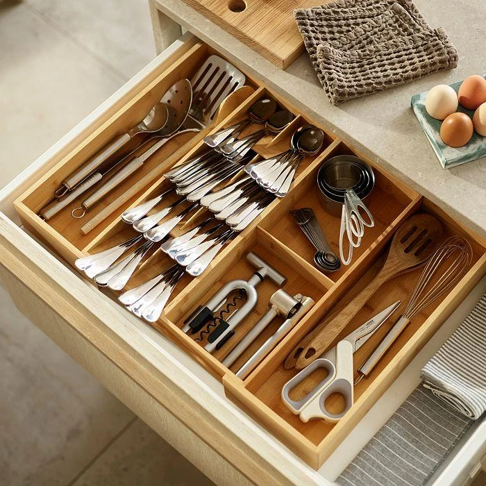 Joseph Joseph Bamboo Expandable Cutlery, Utensil & Gadget Organizer 4