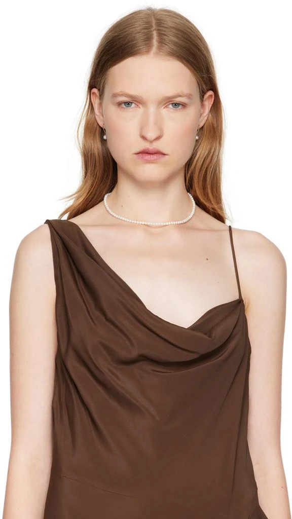 MATEO White Pearl Beaded Choker 2