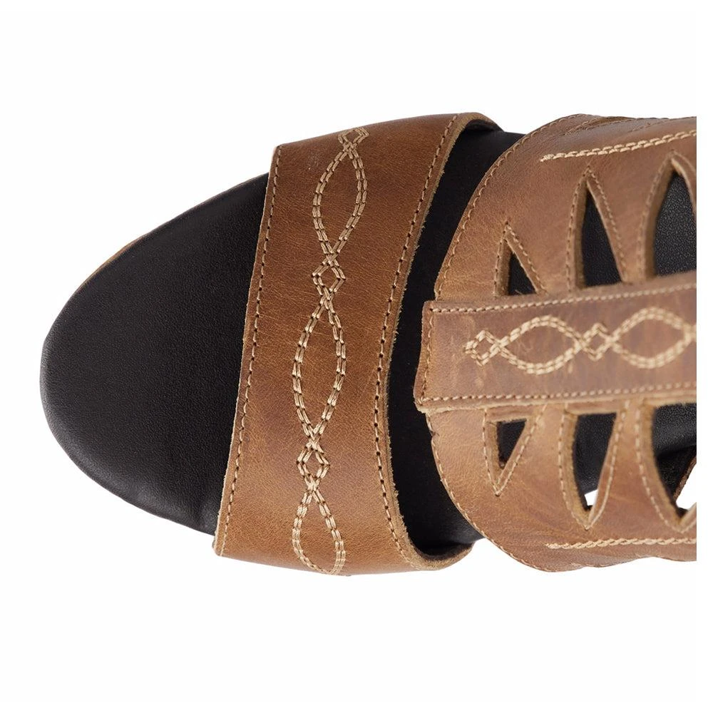 LANE Becca Cut Out Embroidered Wedge Sandals 4