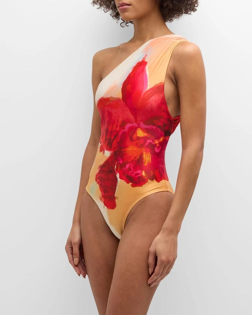 LENNY NIEMEYER Flora Loop One-Shoulder One-Piece Swimsuit 1