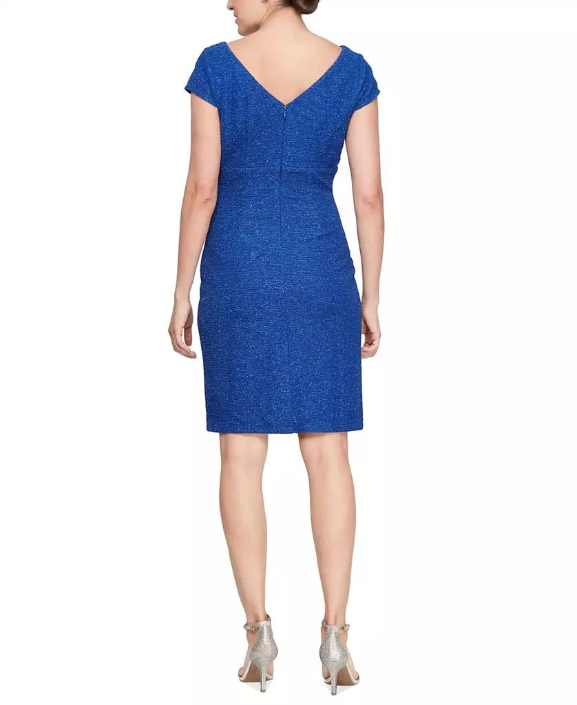 SL Fashions Women's Cap-Sleeve Round-Neck Sheath Dress 2