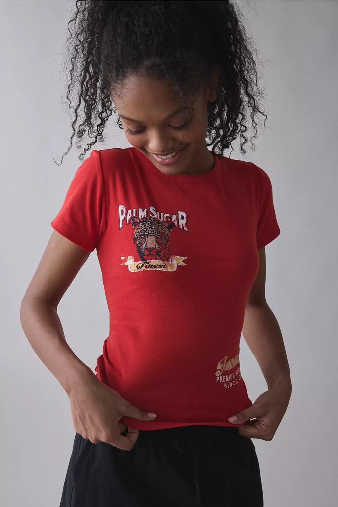 Palm Sugar Leopard Graphic Baby Tee – On Sale Now with Up to 72