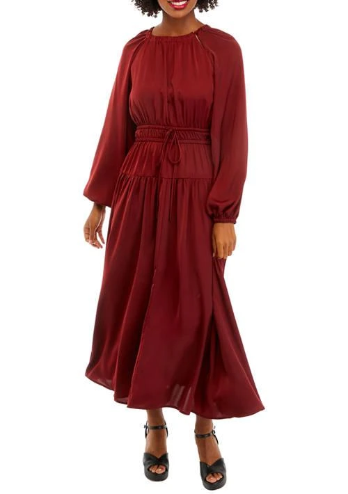 Womens Long Sleeve Satin Maxi Dress  On Sale Now with Up to 70% Off |  Discover Exclusive Deals & Savings at BeyondStyle  Authentic Wonderly Women |Dresses | Petite Clothing | Women